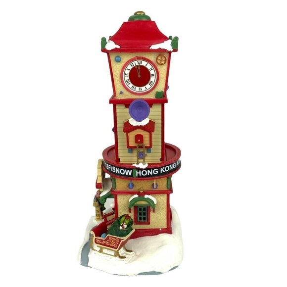 Lemax Countdown Clock Tower Christmas Village Accessory Holiday Decoration 7333 - Picture 2 of 9